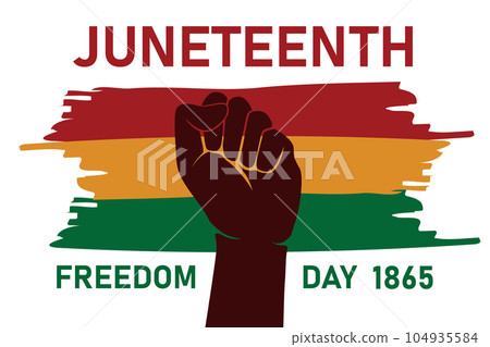 Juneteenth freedom day. Freedom or Emancipation day. Annual american holiday, celebrated in June 19. African American Liberation Day 104935584