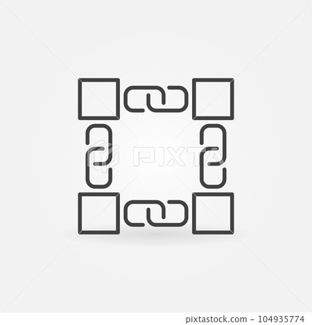 Blockchain vector concept icon or design element 104935774