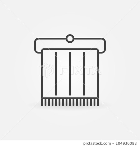 Towel on Holder vector concept icon in outline style Towel on Holder vector concept icon in outline style 104936088