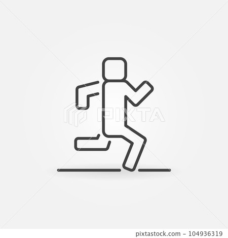 Running outline vector icon 104936319