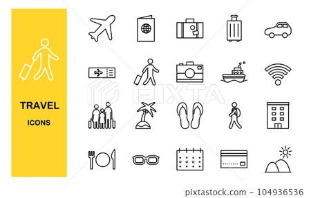 travel icon set 104936536