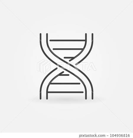 DNA strand abstract icon in thin line style DNA strand abstract icon in thin line style 104936816