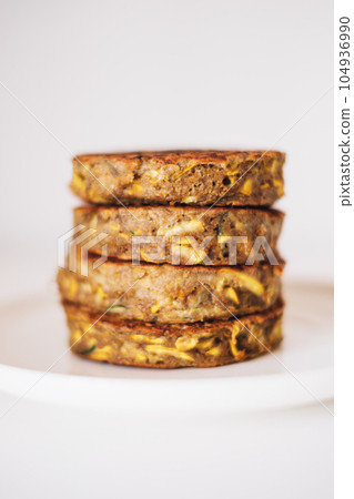 Zucchini pancakes. 104936990