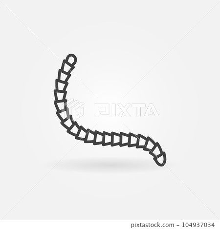 Cestoda vector thin line Parasitic Worms concept minimal icon 104937034