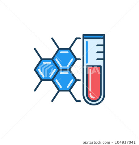 Chemical Formula and Test Tube vector Chemistry colored icon Chemical Formula and Test Tube vector Chemistry colored icon 104937041