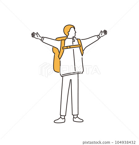 man enjoying solo travel man enjoying solo travel 104938432