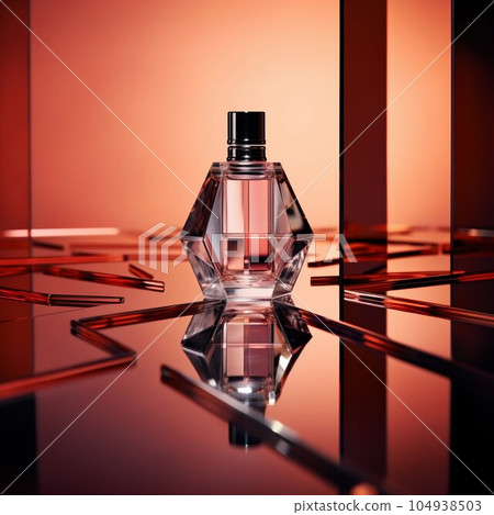 Perfume Bottle Commercial Photography, Geometric Composition. Generative ai Perfume Bottle Commercial Photography, Geometric Composition. Generative ai 104938503