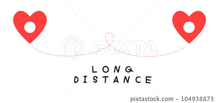 Love long distance sign and symbol for couple Love long distance sign and symbol for couple 104938873