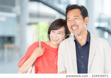 Middle-aged couple on a date Middle-aged couple on a date 104938971