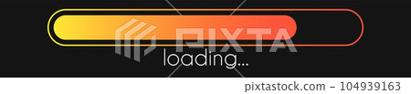 Load bar. Progress gradient download interface. Loading sign. Vector loader concept 104939163