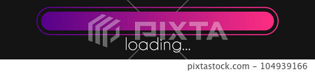 Load bar. Progress gradient download interface. Loading sign. Vector loader concept Load bar. Progress gradient download interface. Loading sign. Vector loader concept 104939166