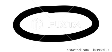 Oval hand drawn shapes. Doodle highlighter handwritten circle. Vector rough stroke illustration Oval hand drawn shapes. Doodle highlighter handwritten circle. Vector rough stroke illustration 104939195