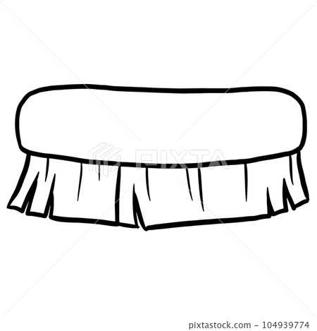 bed of vintage color icon, outline style 104939774