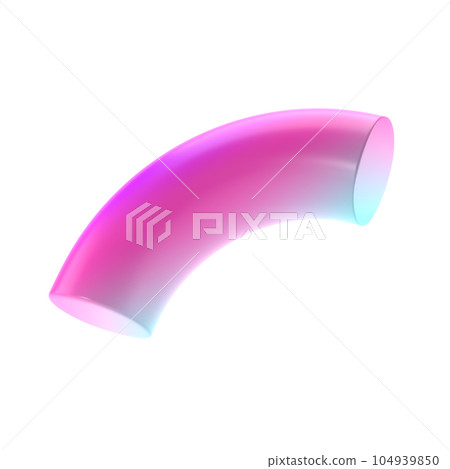 3d dimensional shape quarter donut geometric metal. Realistic glossy turquoise and lilac gradient luxury template decorative design illustration. Minimalist bright donut mockup isolated with clipping 3d dimensional shape quarter donut geometric metal. Realistic glossy turquoise and lilac gradient luxury template decorative design illustration. Minimalist bright donut mockup isolated with clipping 104939850