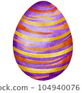 Easter egg purple watercolour 104940076
