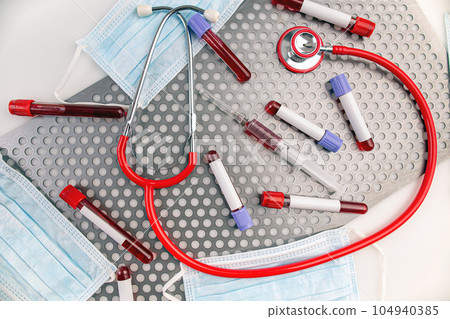 Blood sample concept Blood sample concept 104940385