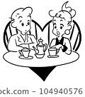 couple in cafe 104940576