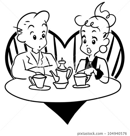 couple in cafe 104940576