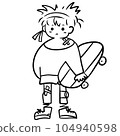 boy on skateboard 104940598