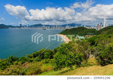 Landscape with Balneario Camboriu in Brazil and beach 104941206