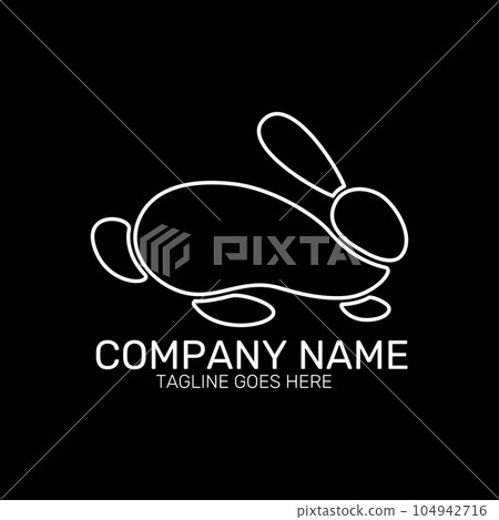 Rabbit. Logo design. Template. Icon. Vector minimalist illustration. 104942716
