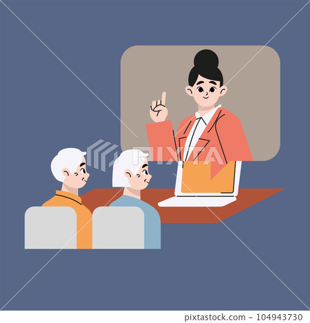 online, senior, couple 104943730