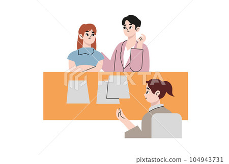 vector, silhouette, consulting 104943731