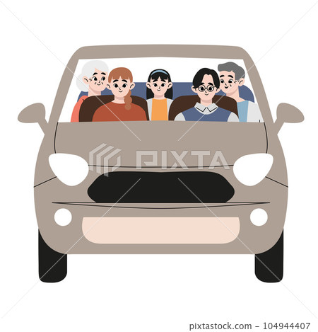 car, family, vector 104944407