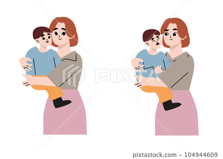 baby, mother, vector 104944609
