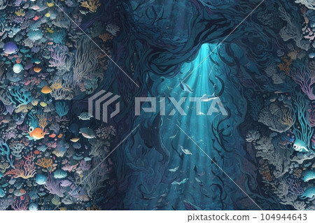 深海的秘密:美麗與驚喜的藝術插圖 深海的秘密:美麗與驚喜的藝術插圖 104944643