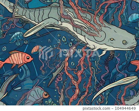 深海的秘密:美麗與驚喜的藝術插圖 深海的秘密:美麗與驚喜的藝術插圖 104944649