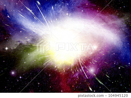 galaxy in a free space. 3D rendering 104945120