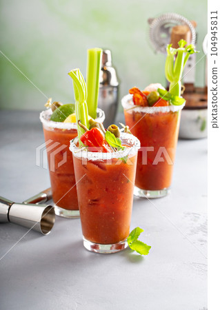 Bloody mary cocktails for brunch Bloody mary cocktails for brunch 104945811