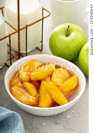 Caramel apple topping for pancakes and ice cream Caramel apple topping for pancakes and ice cream 104946647