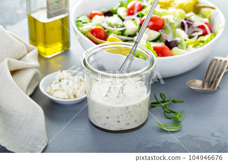Homemade ranch dressing with feta Homemade ranch dressing with feta 104946676