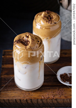 Dalgona coffee or whipped instant coffee 104947002