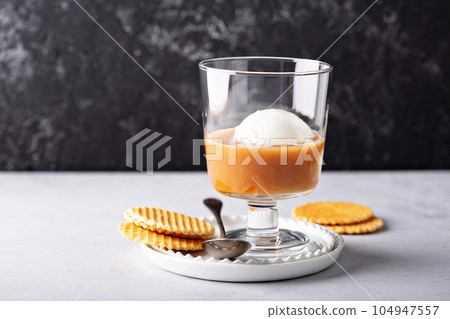 Coffee with vanilla ice cream Coffee with vanilla ice cream 104947557