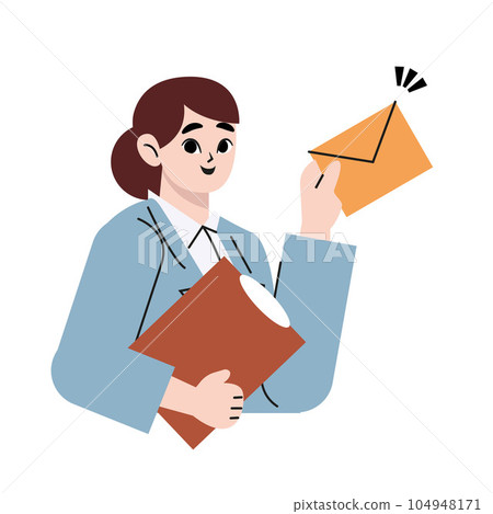 business, businesswoman, envelope 104948171