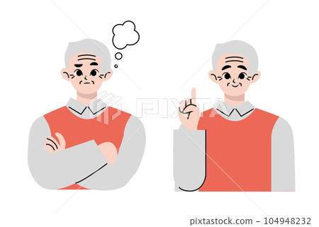 vector, man, senior 104948232