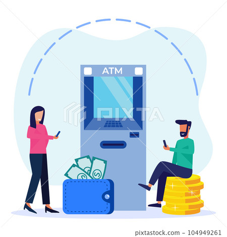 Illustration vector graphic cartoon character of financial transaction 104949261