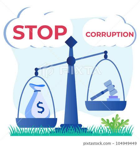 Illustration vector graphic cartoon character of anti corruption day 104949449