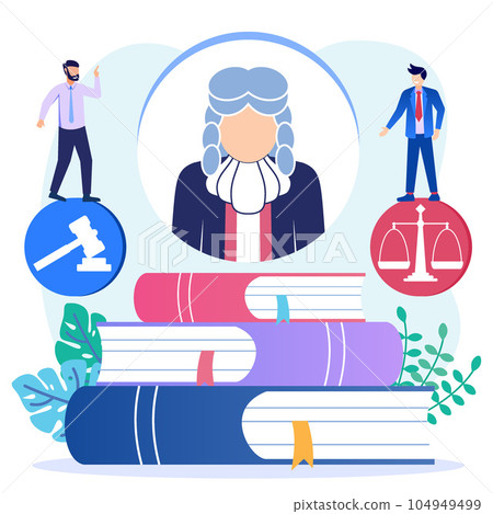Illustration vector graphic cartoon character of laws and regulations 104949499