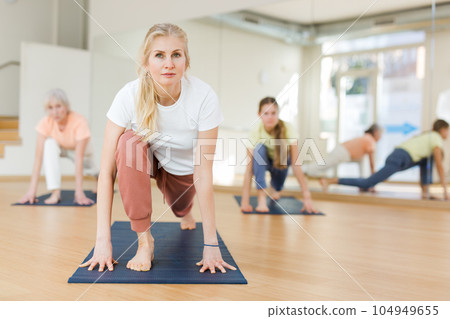 Woman doing stretching workout 104949655