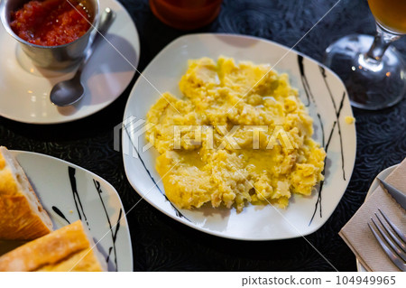 Ajoarriero cod typical dish in Cuenca, Spain 104949965