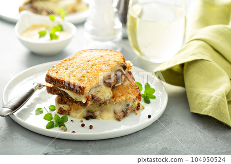 Mushroom grilled cheese 104950524