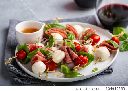 Appetizer antipasto skewers Appetizer antipasto skewers 104950563