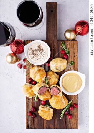 Bite size Beef Wellingtons Bite size Beef Wellingtons 104950626