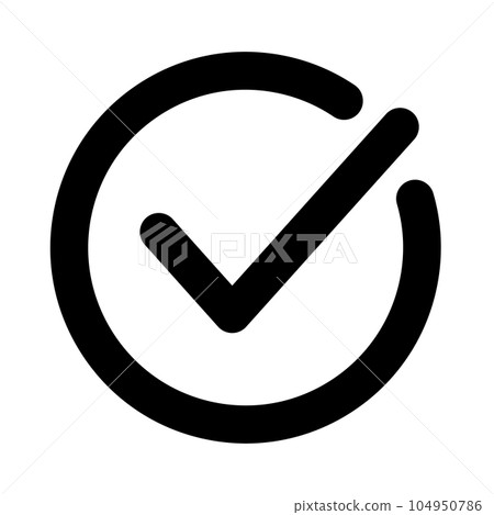 Check box circle / determination mark 104950786