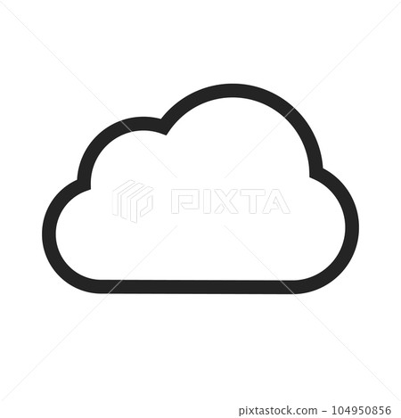 雲圖標。空氣圖標。向量。 104950856