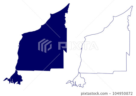 Lambton County (Canada, Ontario Province, North America) map vector illustration, scribble sketch Lambton map 104950872